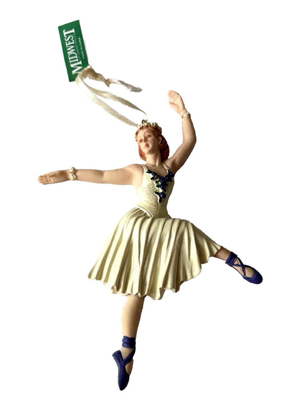 Midwest Of Cannon Falls Ballerina Ornament White Dancer Collectible Ornaments